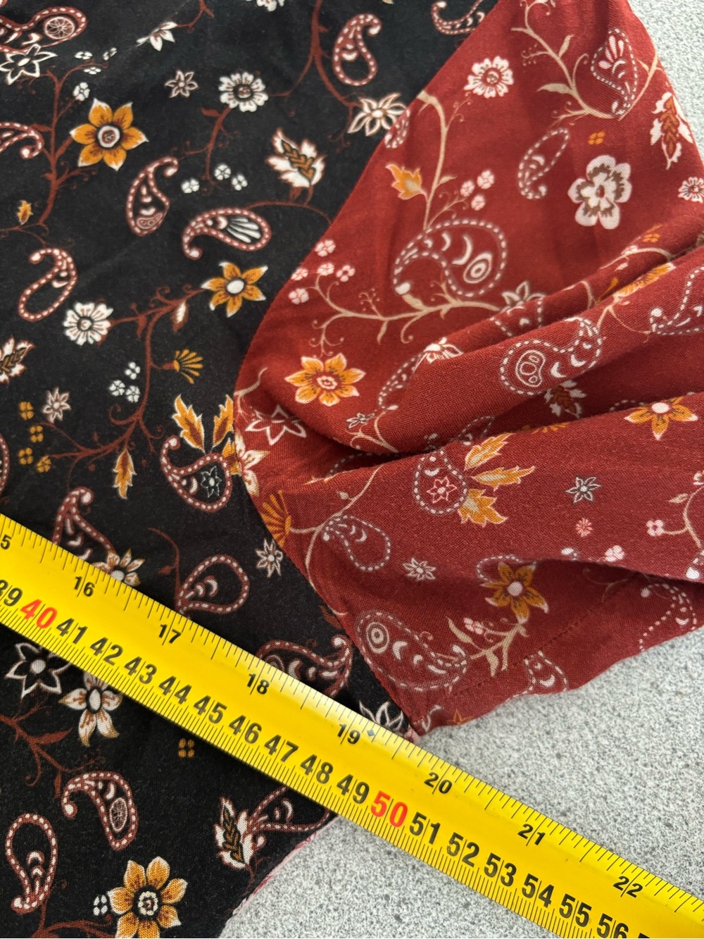 Zara Woman Patchwork Paisley Floral Maxi Shirt Dress XL Boho Prairie Whimsigoth - Picture 10 of 12